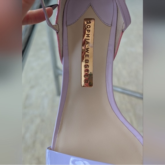 SOPHIA WEBSTER CHIARA BUTTERFLY EMBROIDERED STILETTO SANDALS ~ US 8.5 Like New 🦋 - Picture 7 of 11